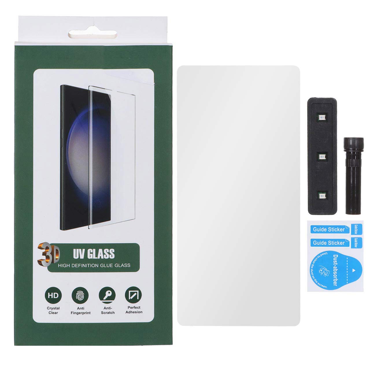 محافظ صفحه نمایش شیشه ای UV 3D Glass مدل Samsung Galaxy Note 10 (پک دار)